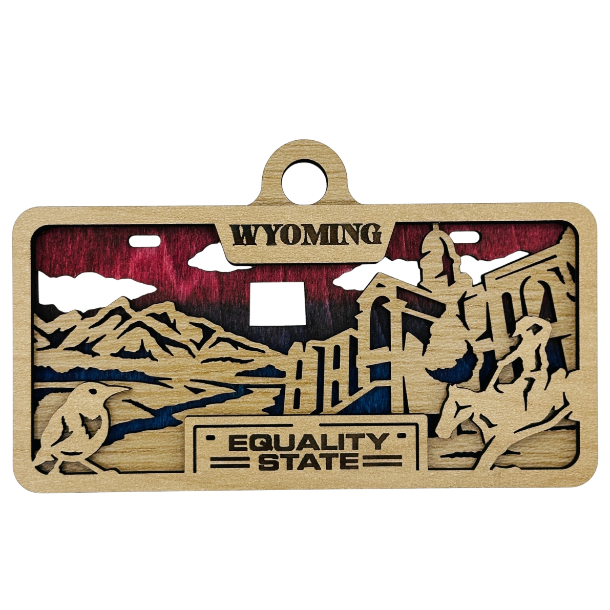 Wyoming License Plate Ornament
