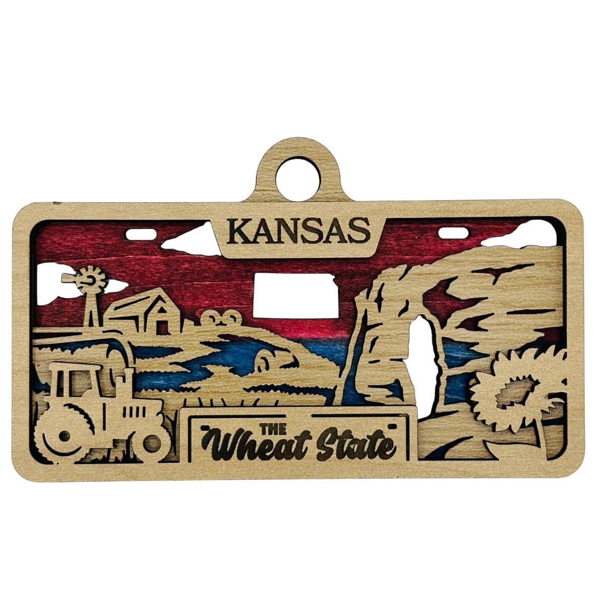 Kansas License Plate Ornament