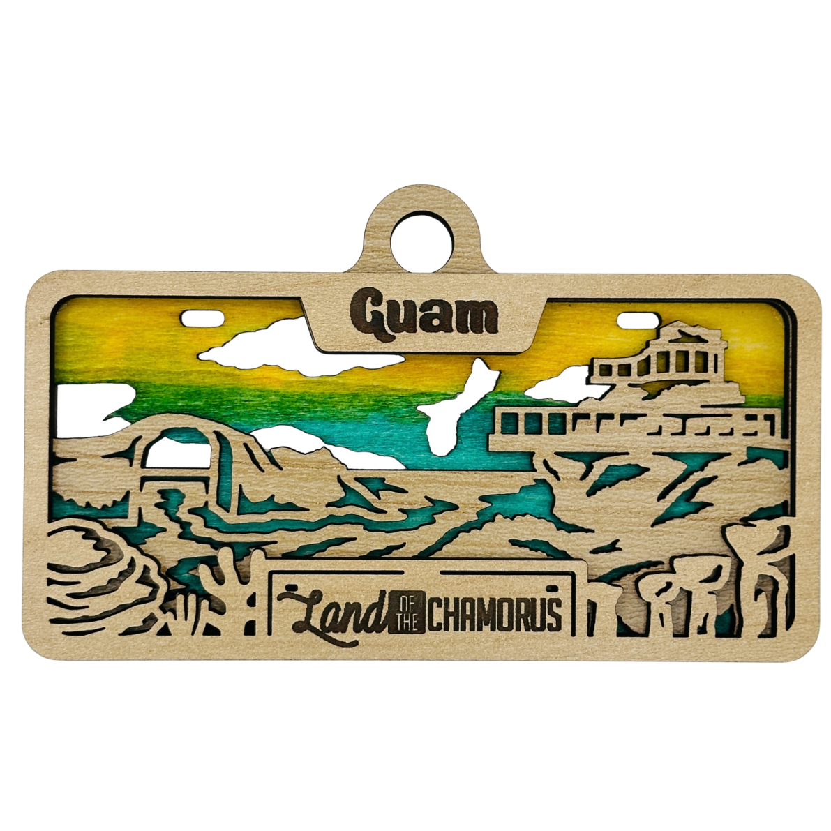 Guam License Plate Ornament
