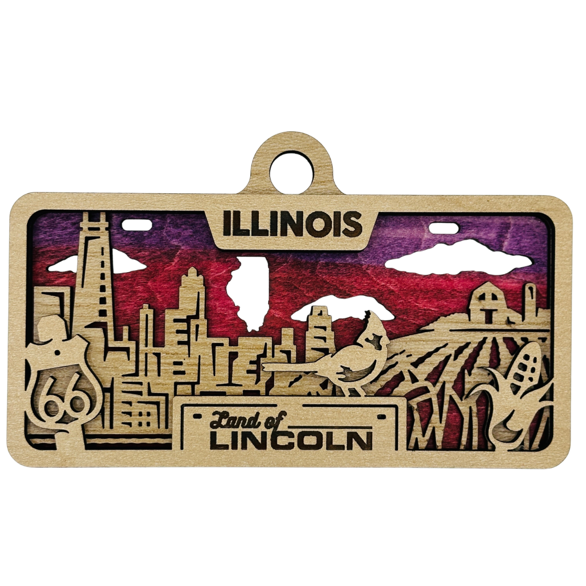 Illinois License Plate Ornament
