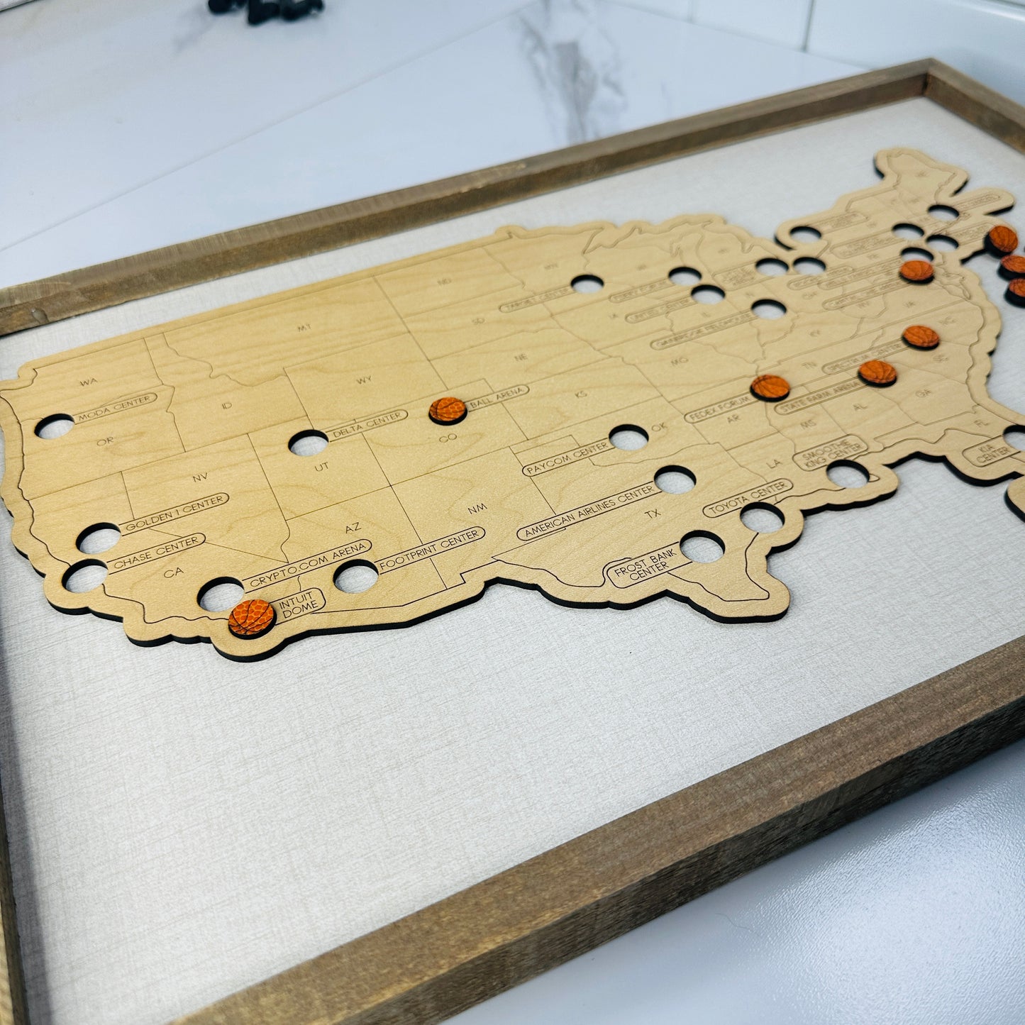 Basketball Stadium Travel Map