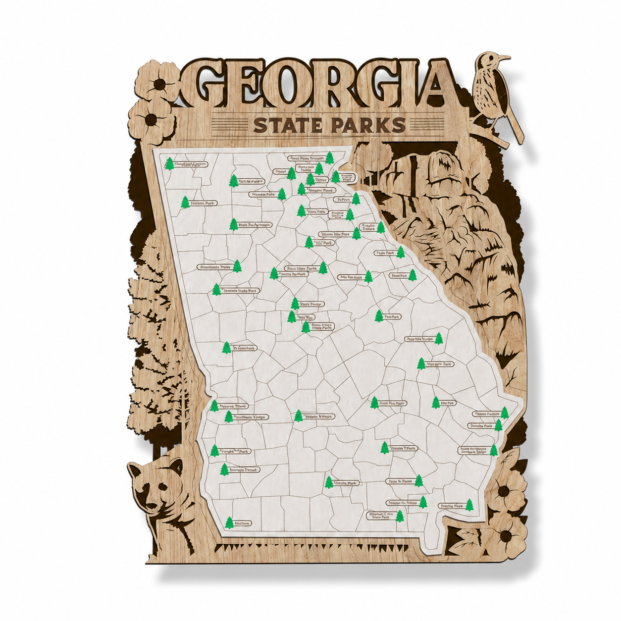 Georgia State Park Travel Map