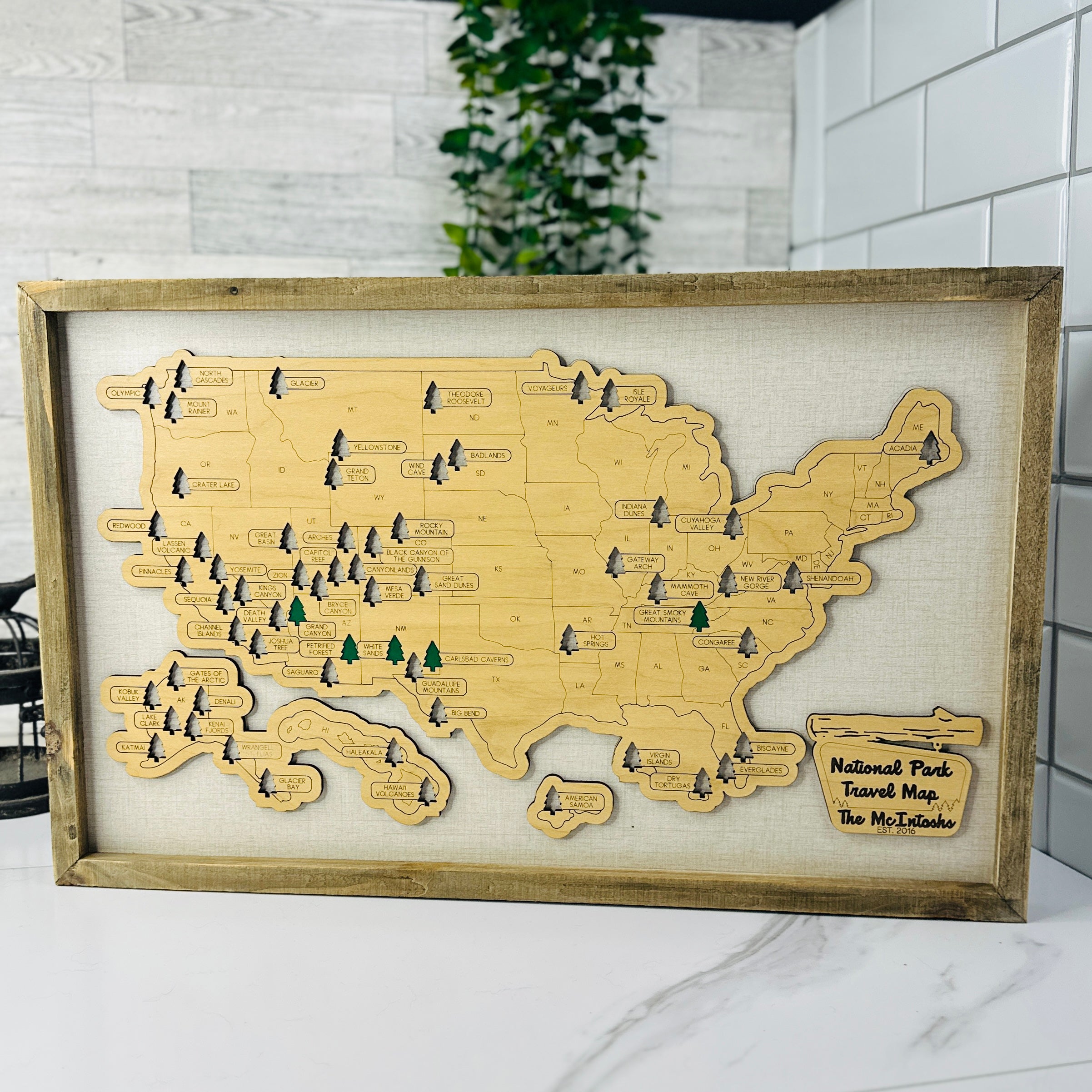 National Park Travel Map – Maple Creek Woodworks
