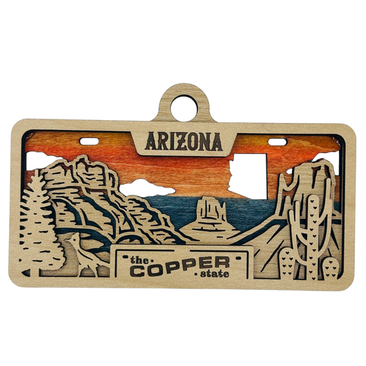 Arizona License Plate Ornament