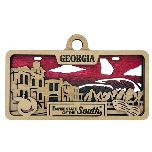 Georgia License Plate Ornament