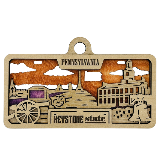 Pennsylvania License Plate Ornament