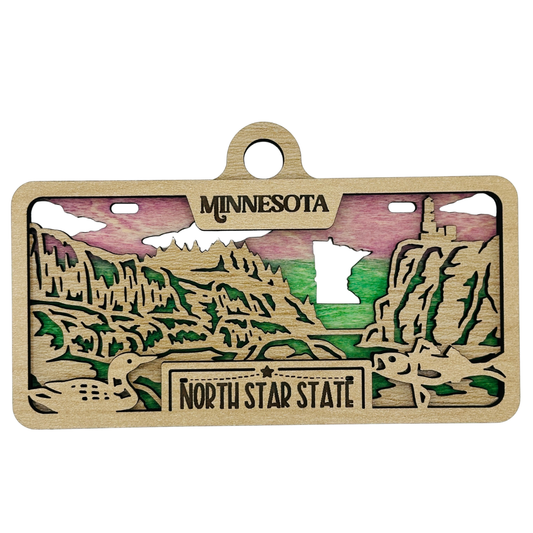 Minnesota License Plate Ornament