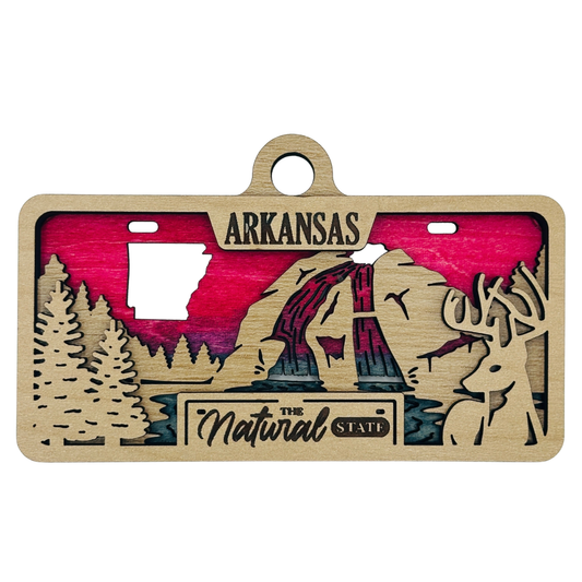 Arkansas License Plate Ornament