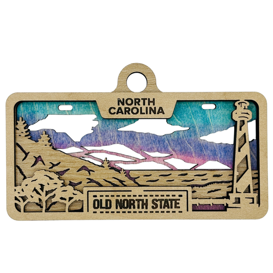 North Carolina License Plate Ornament