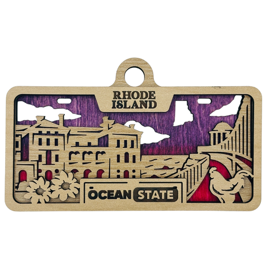 Rhode Island License Plate Ornament