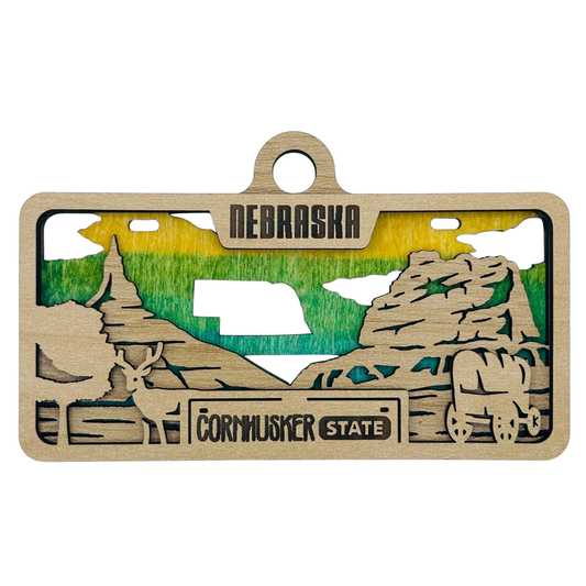 Nebraska License Plate Ornament