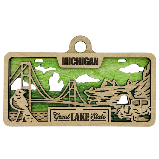 Michigan License Plate Ornament