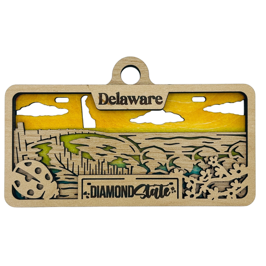 Delaware License Plate Ornament