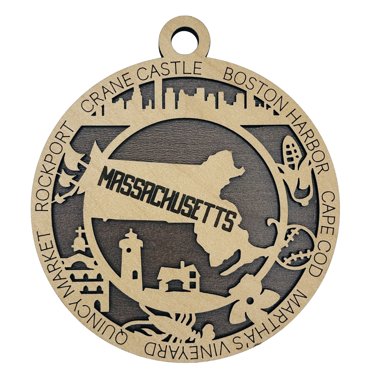 Massachusetts Icon Ornament