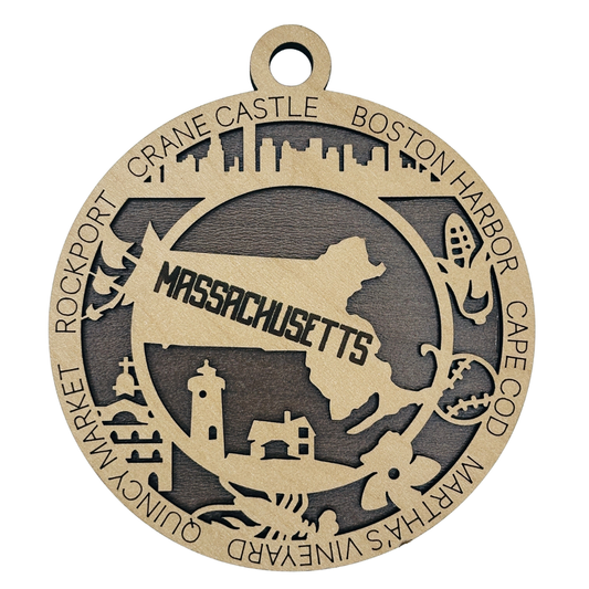 Massachusetts Icon Ornament