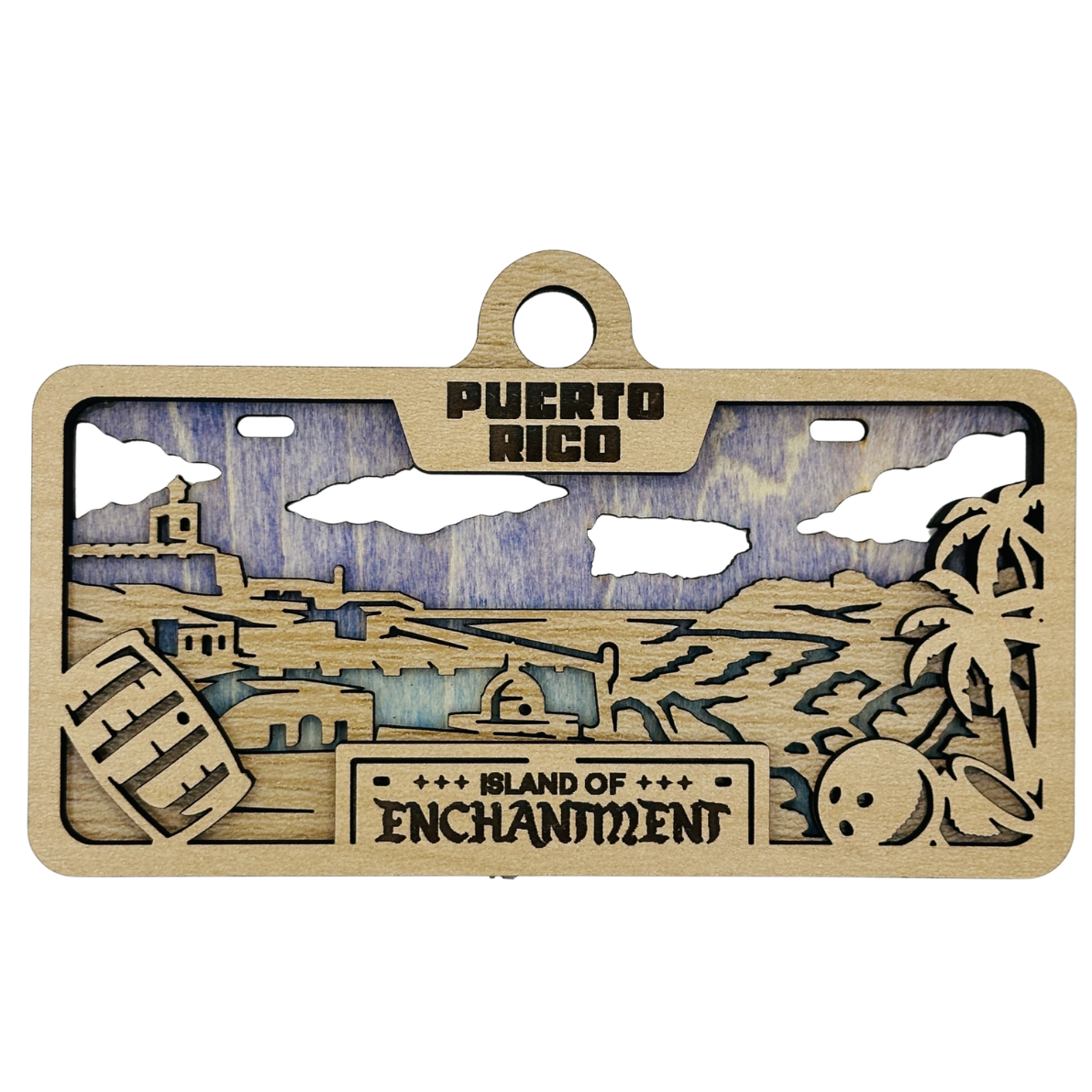 Puerto Rico License Plate Ornament
