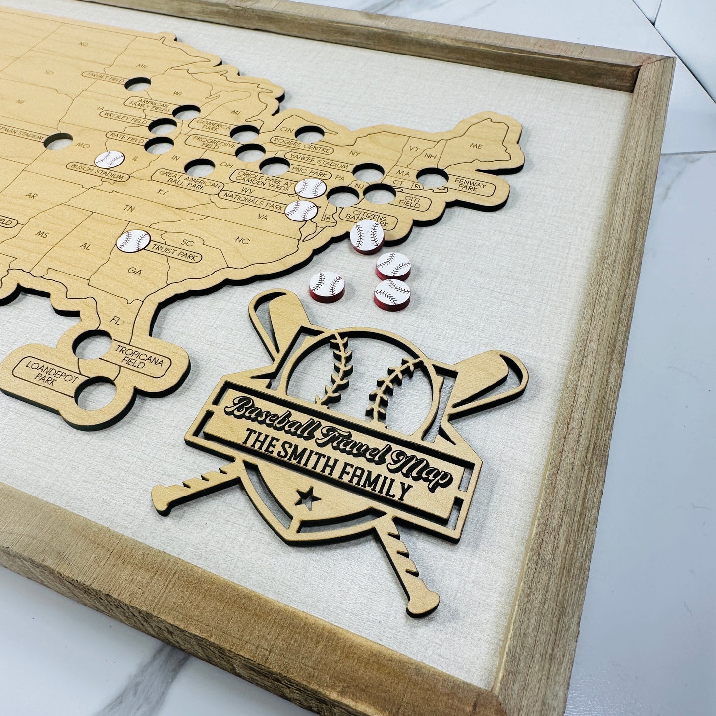 Baseball Stadium Travel Map