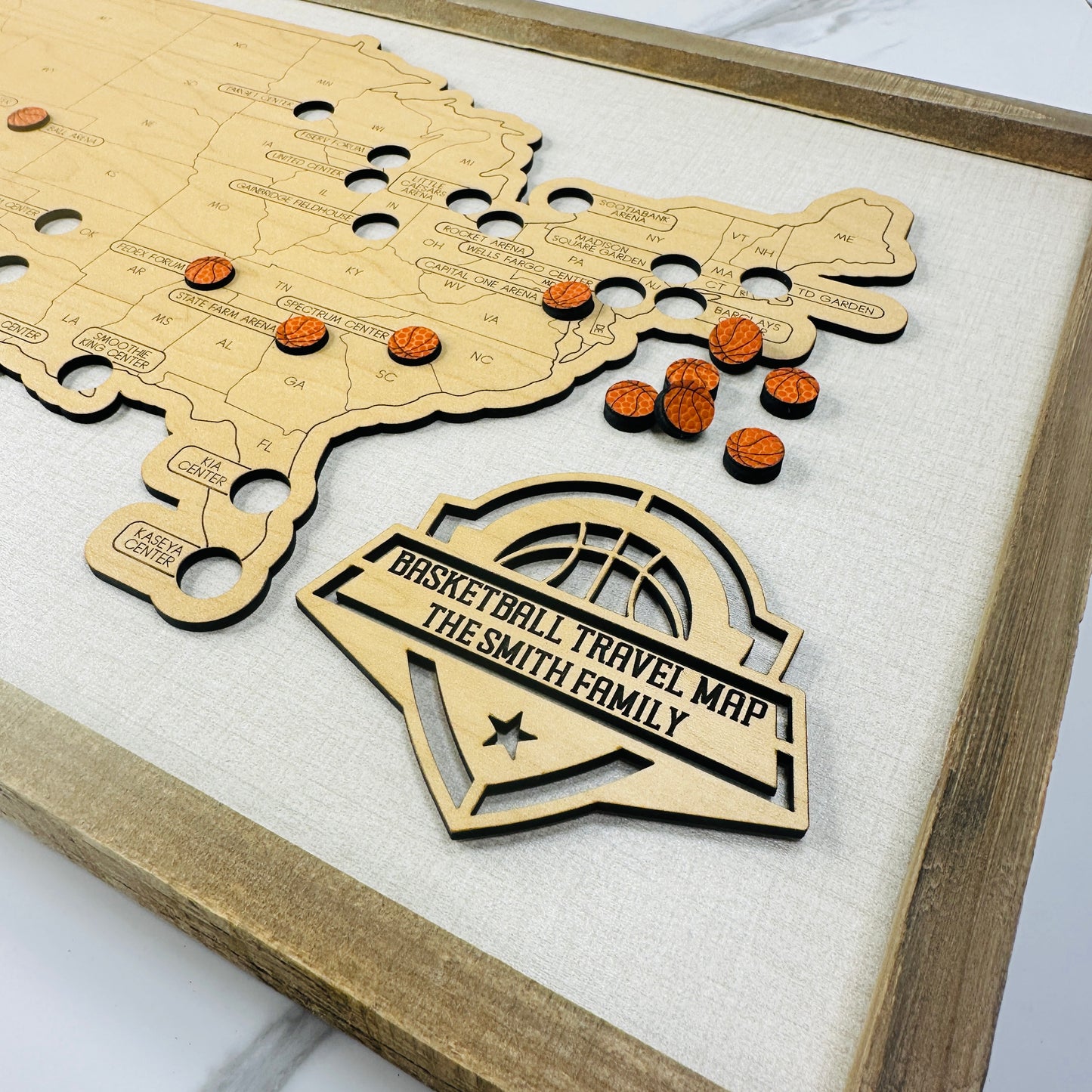 Basketball Stadium Travel Map