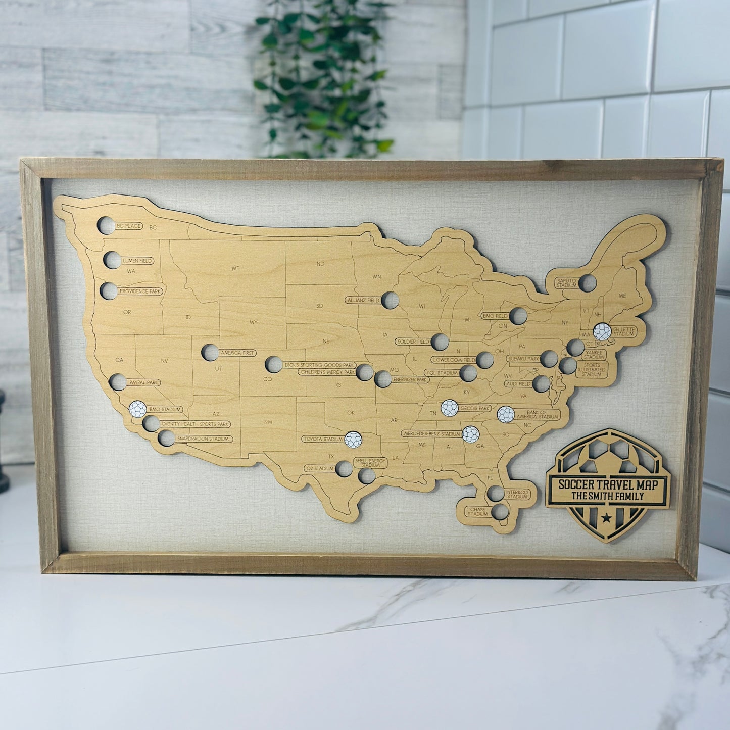 Soccer Stadium Travel Map