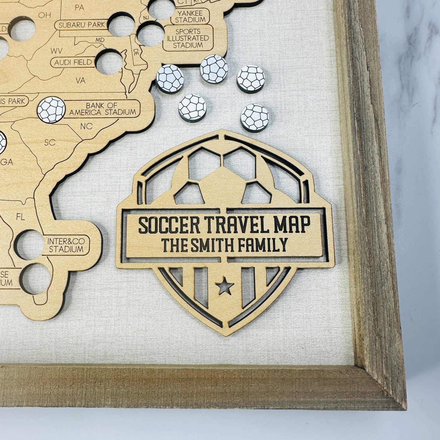 Soccer Stadium Travel Map