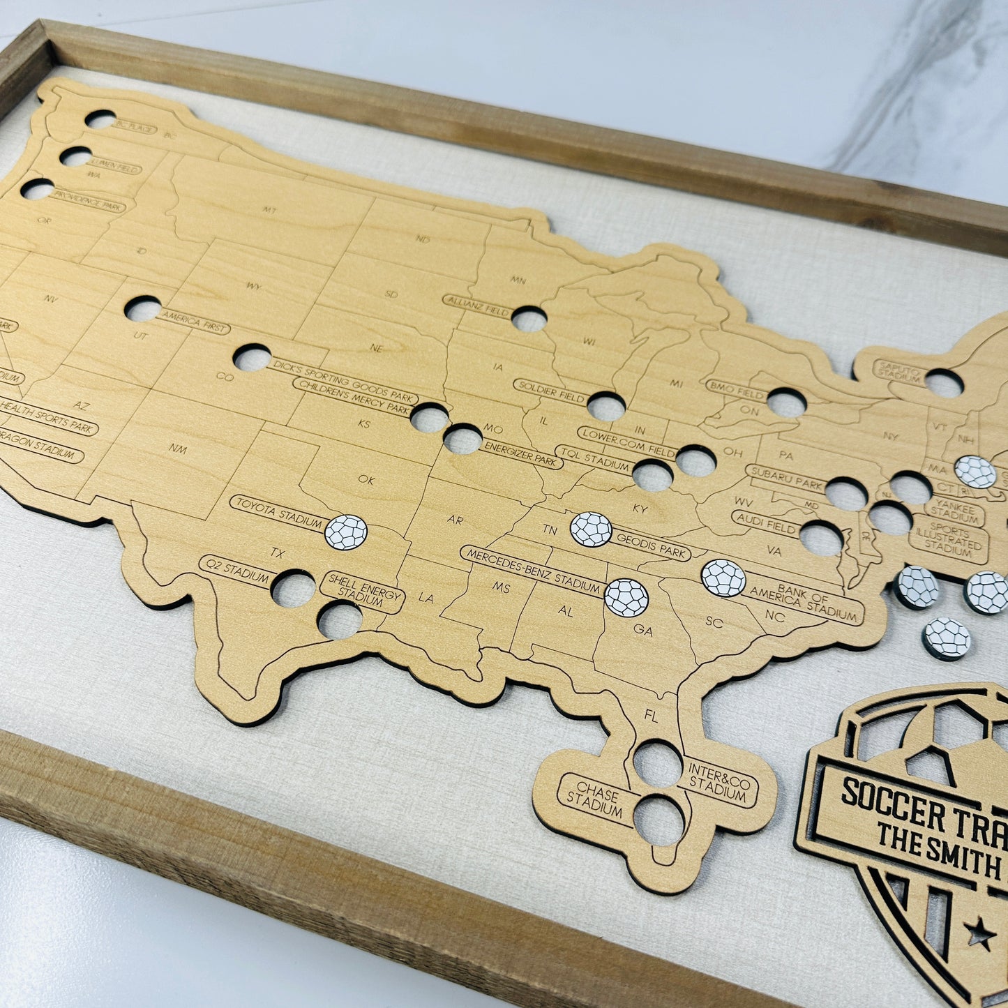 Soccer Stadium Travel Map